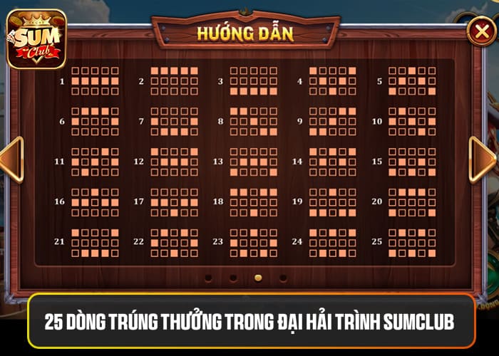 25 dòng trúng thưởng trong Đại Hải Trình Sumclub