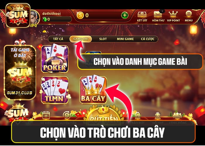 Các bước tham gia Ba Cây Sumclub