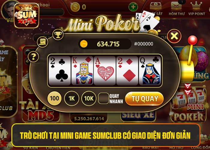 Các trò chơi tại Mini Game Sumclub có giao diện đơn giản